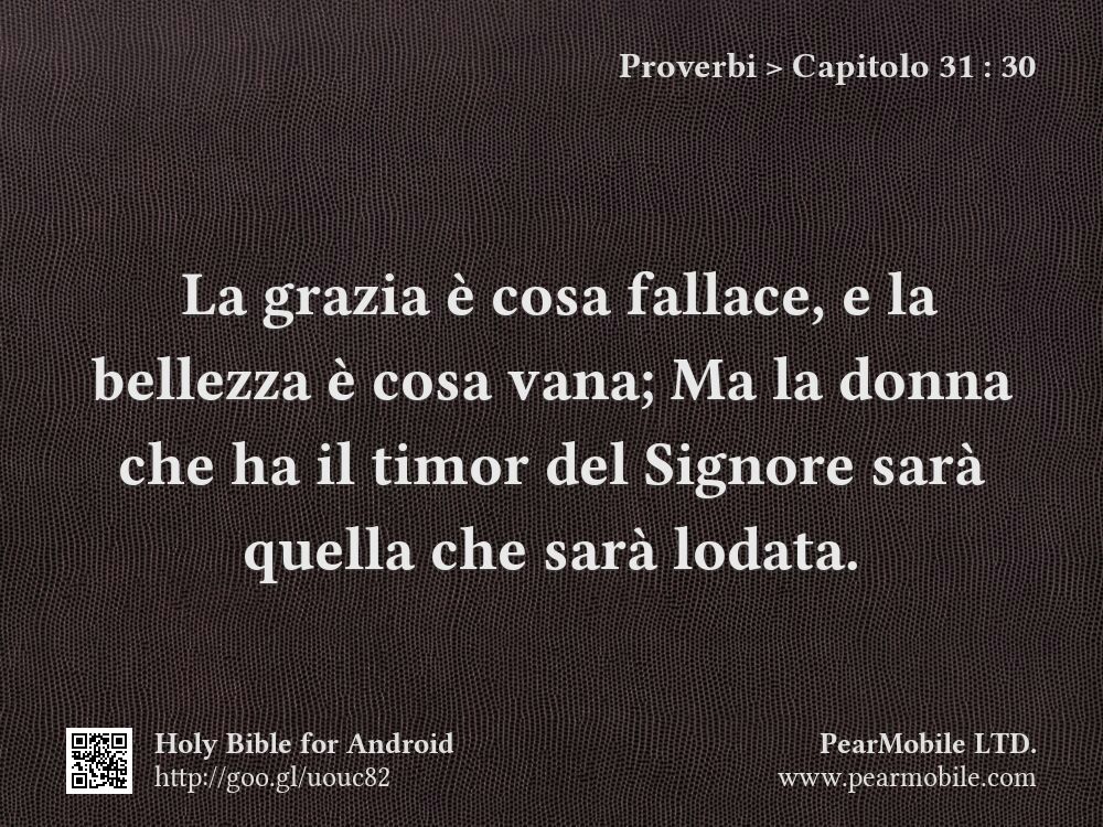 Proverbi, Capitolo 31:30